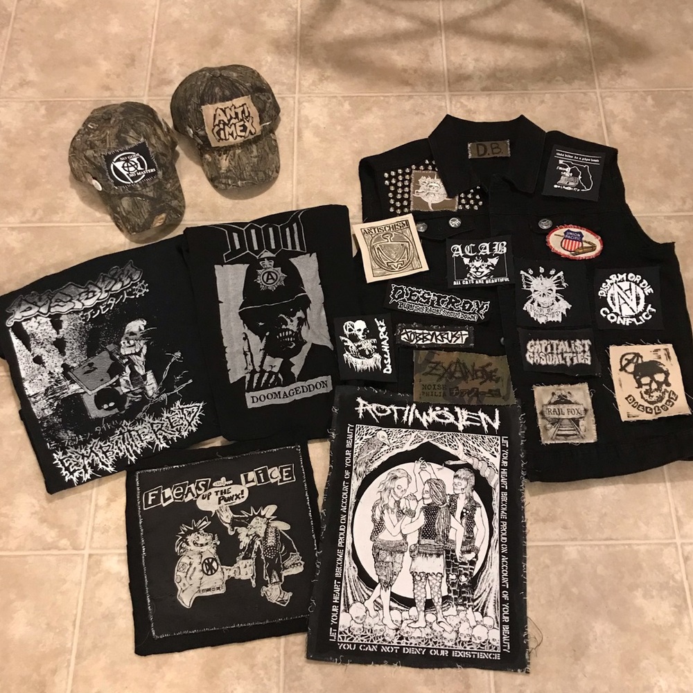 This whole lot.. everything ya see here..crust punk